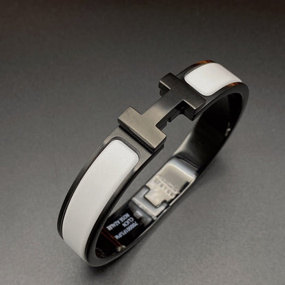 [Kincade Jewelrys]H BRACELET 12MM BLACK WHITE CERAMIC