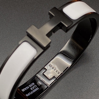 [Kincade Jewelrys]H BRACELET 12MM BLACK WHITE CERAMIC