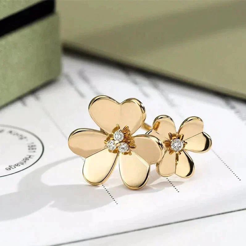 [Kincade Jewelrys]CLOVER COMOS GOLD DIAMOND RING