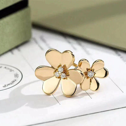 [Kincade Jewelrys]CLOVER COMOS GOLD DIAMOND RING