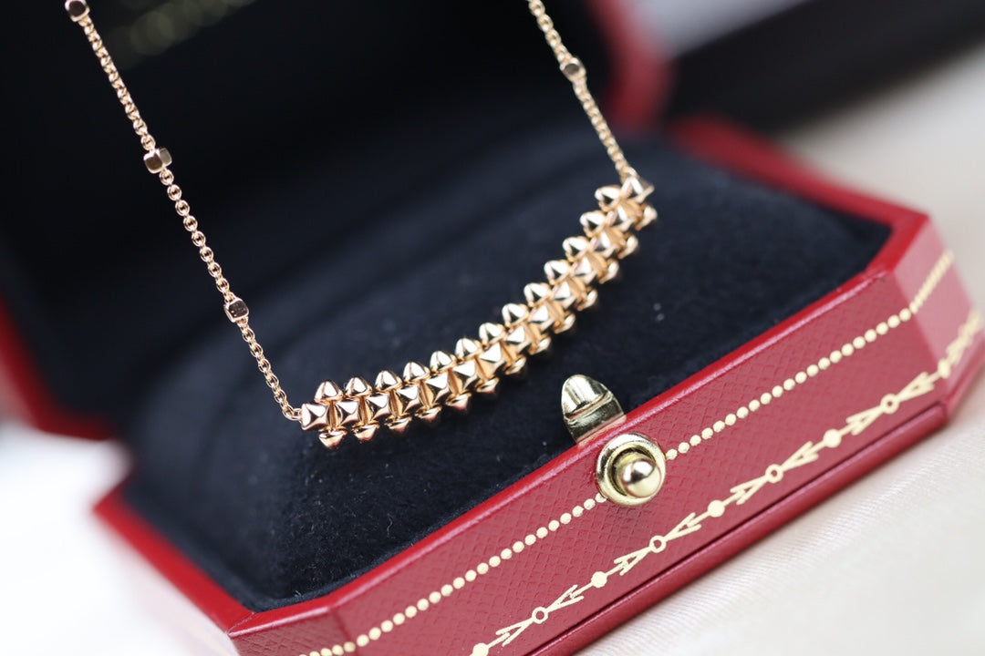 [Kincade Jewelrys]CLASH PINK GOLD NECKLACE