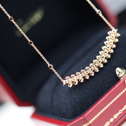 [Kincade Jewelrys]CLASH PINK GOLD NECKLACE