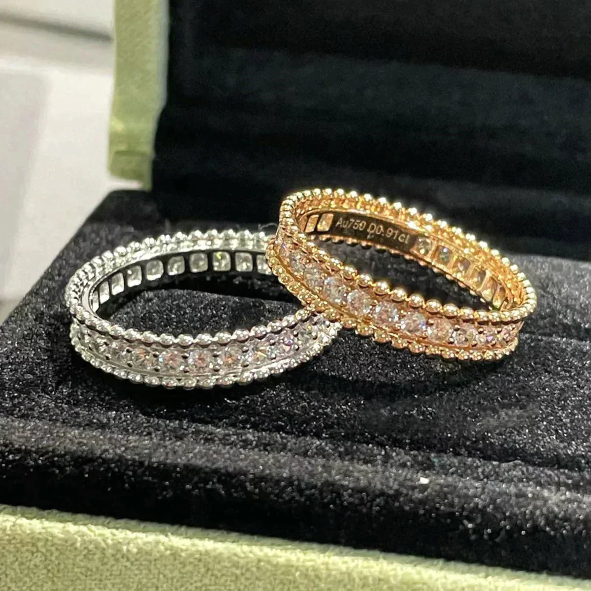 [Kincade Jewelrys] BAGUE PERLEE DIAMANT OR ROSE