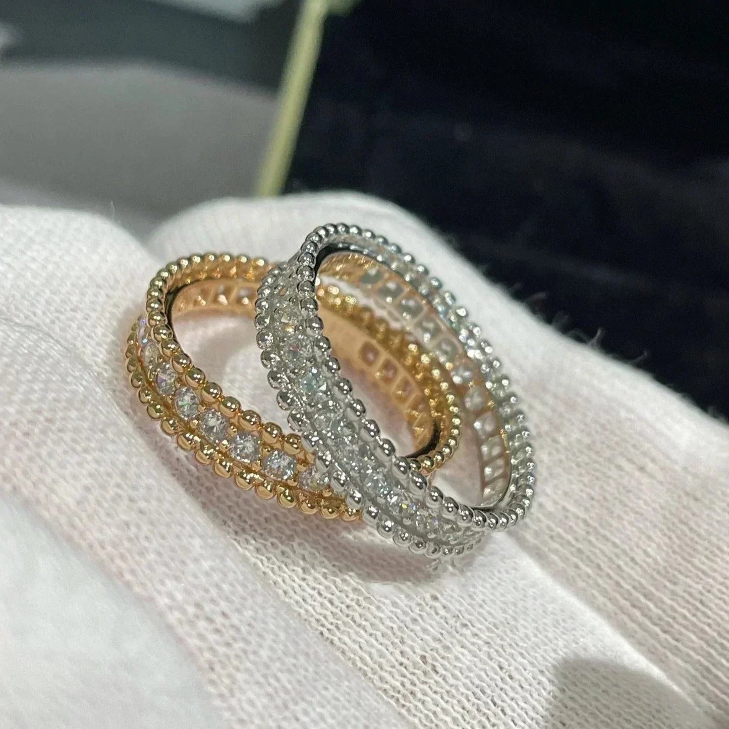 [Kincade Jewelrys] BAGUE PERLEE DIAMANT OR ROSE