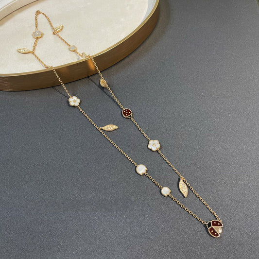 [Kincade Jewelrys]LUCKY SPRING 15 MOTIFS GOLD NECKLACE