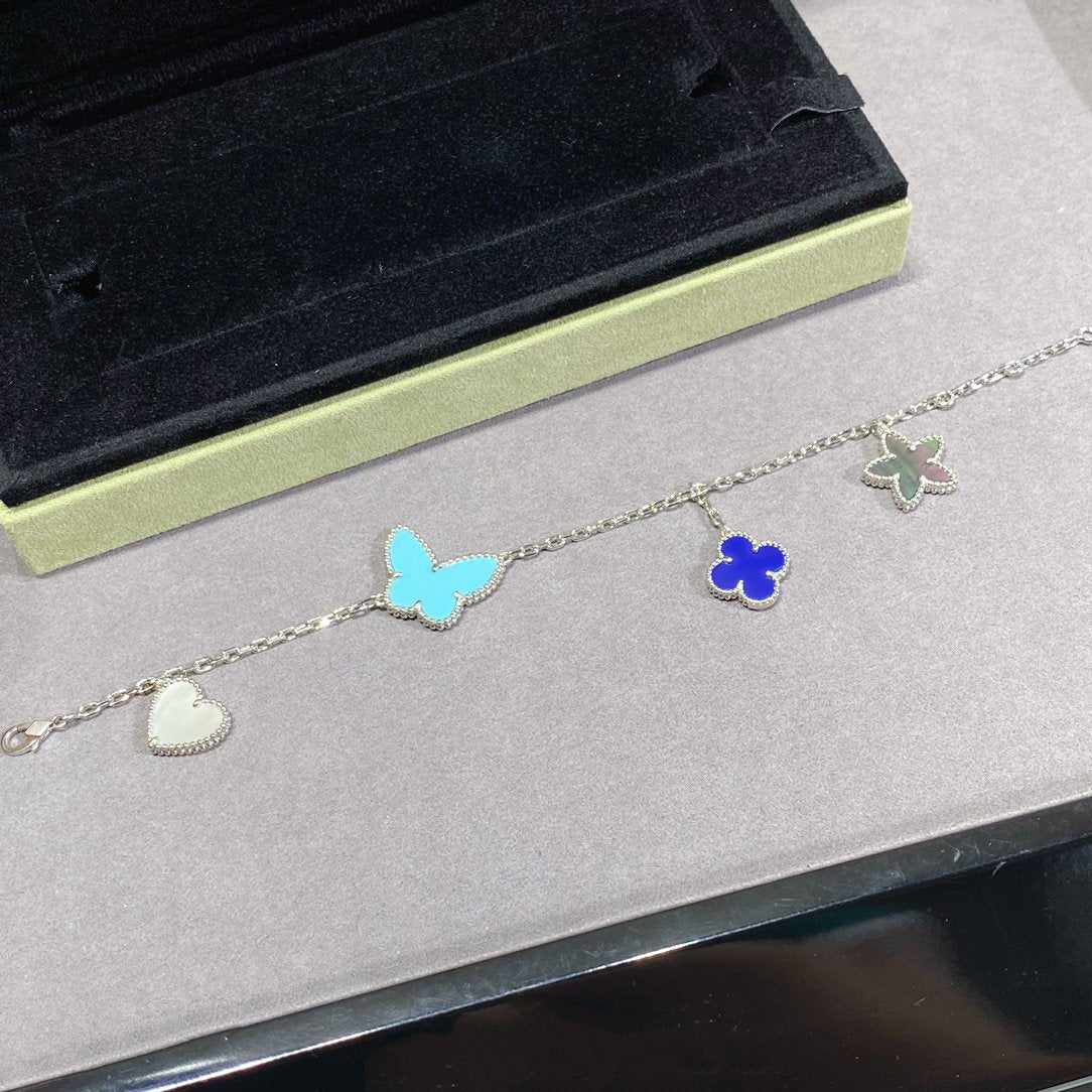 [Kincade Jewelrys]LUCKY SPRING SILVER BRACELET 4 MOTIF