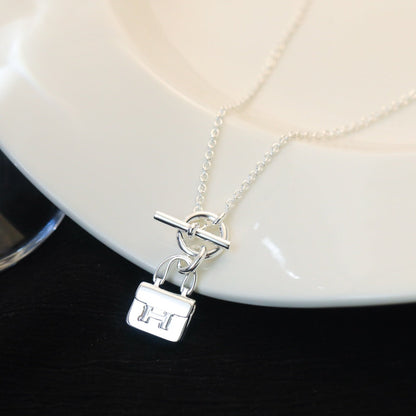 [Kincade Jewelrys]POP H PEDANT SILVER NECKLACE