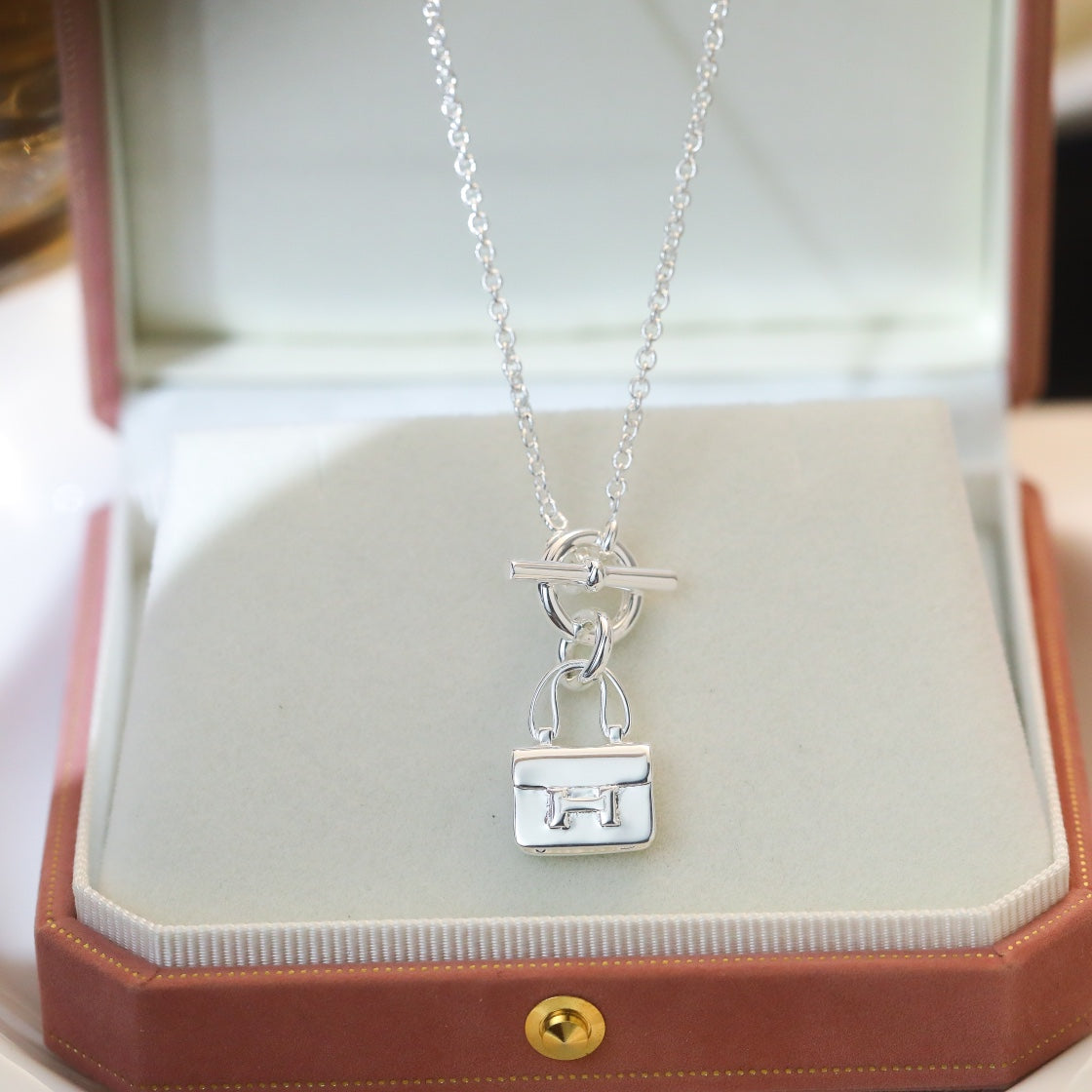 [Kincade Jewelrys]POP H PEDANT SILVER NECKLACE