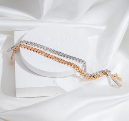 [Kincade Jewelrys]KELLY CHAIN SILVER DIAMOND BRACELET