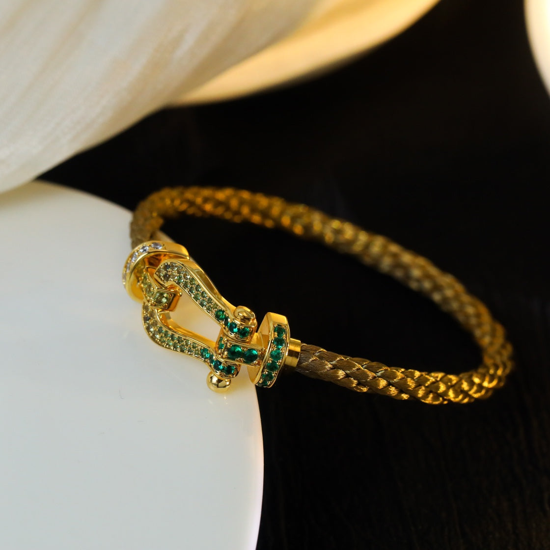 [Kincade Jewelrys]FORCE 10 GOLD GREEN DIAMOND PAVED