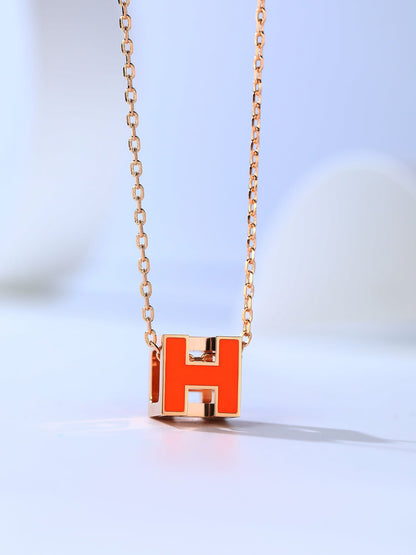 [Kincade Jewelrys]H CAGE PINK GOLD NECKLACE