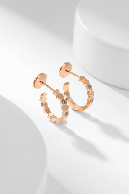 [Kincade Jewelrys]BEE LOVE DIAMOND HOOP EARRINGS