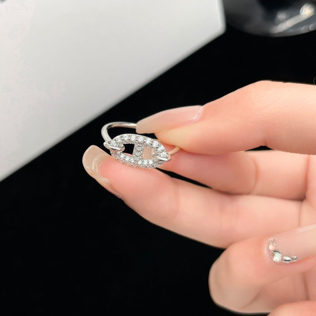 [Kincade Jewelrys]RONDE SMALL SILVER DIAMOND RING