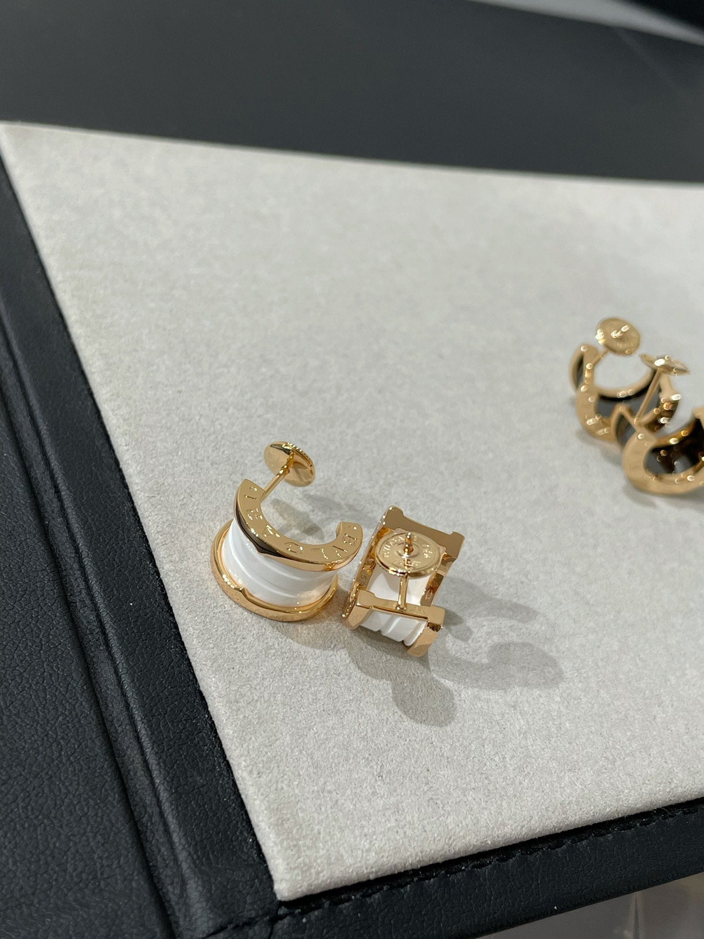 [Kincade Jewelrys]ZERO 1 PINK GOLD CERAMIC EARRINGS
