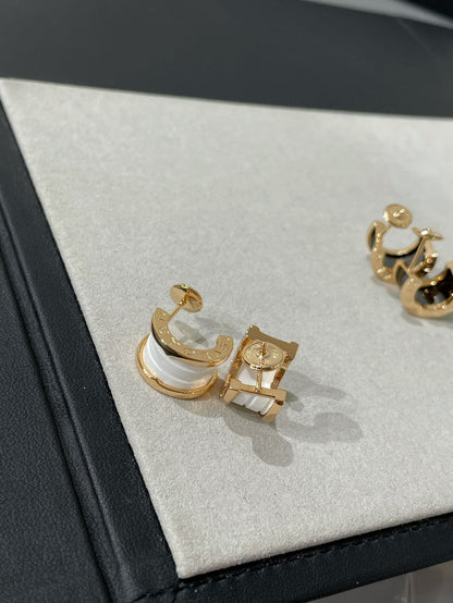 [Kincade Jewelrys]ZERO 1 PINK GOLD CERAMIC EARRINGS