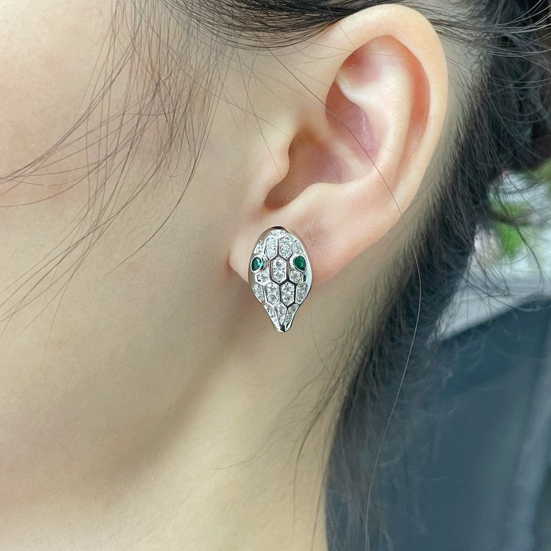 [Kincade Jewelrys]SERPENT DIAMOND STUD EARRINGS