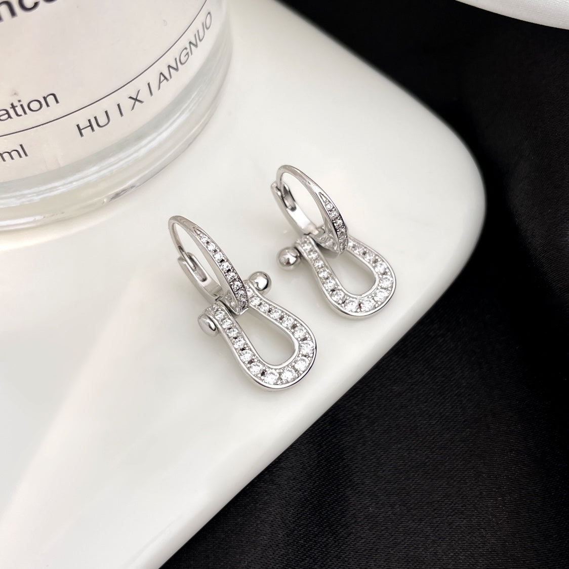 [Kincade Jewelrys]FORCE 10 FULL DIAMOND DROP EARRINGS MEDIUM MODEL