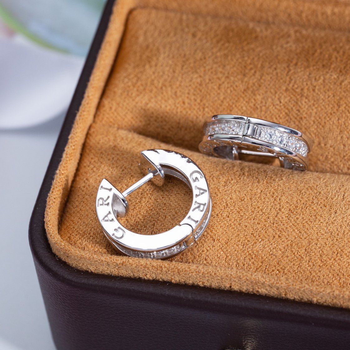 [Kincade Jewelrys]ZERO 1 MINI SILVER DIAMOND EARRINGS