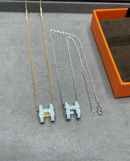 [Kincade Jewelrys] COLLIER POP H BLEU CIEL