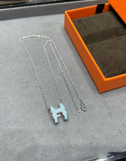 [Kincade Jewelrys] COLLIER POP H BLEU CIEL