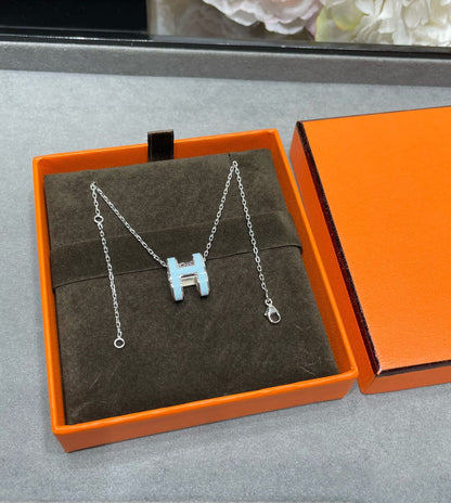[Kincade Jewelrys] COLLIER POP H BLEU CIEL