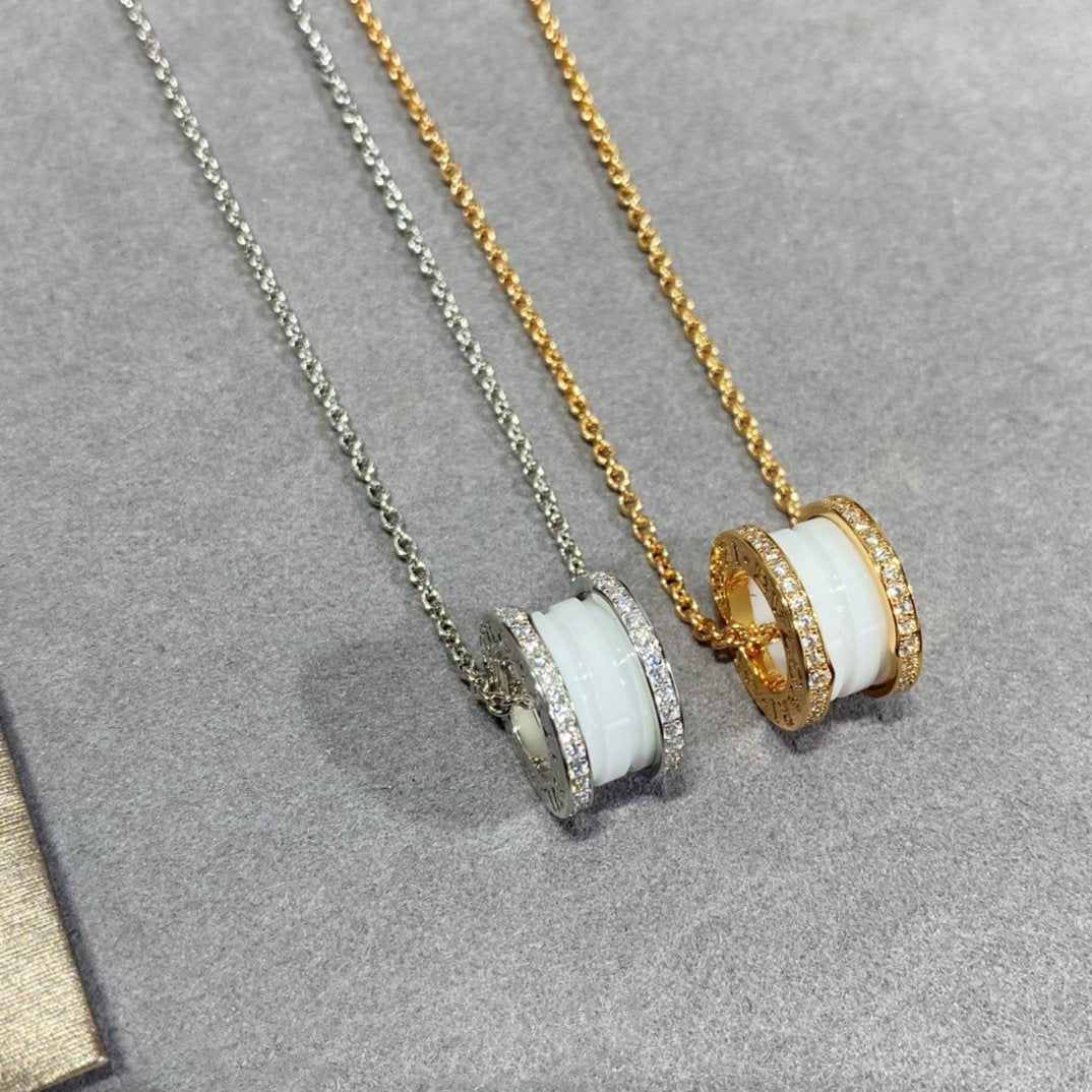 [Kincade Jewelrys]ZERO 1 DIAMOND CERAMIC NECKLACE