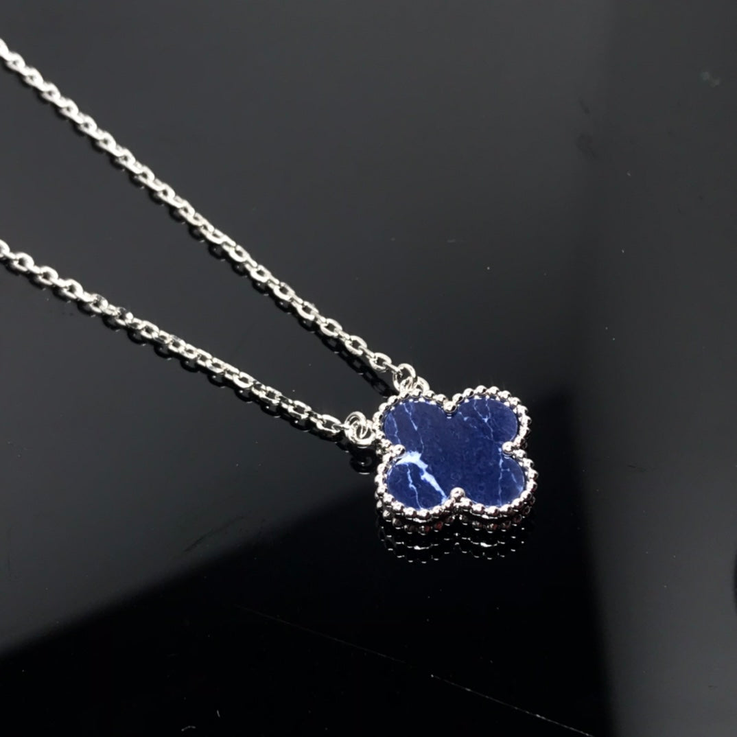 [Kincade Jewelrys]CLOVER PIETERSITE SILVER LONG NECKLACE