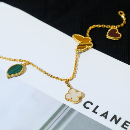[Kincade Jewelrys]LUCKY SPRING 5 MOTIF GOLD BRACELET