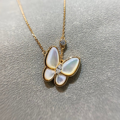[Kincade Jewelrys]BUTTERFLY MOP DIAMOND NECKLACE