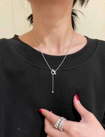 [Kincade Jewelrys]FINESSE SILVER DIAMOND NECKLACE