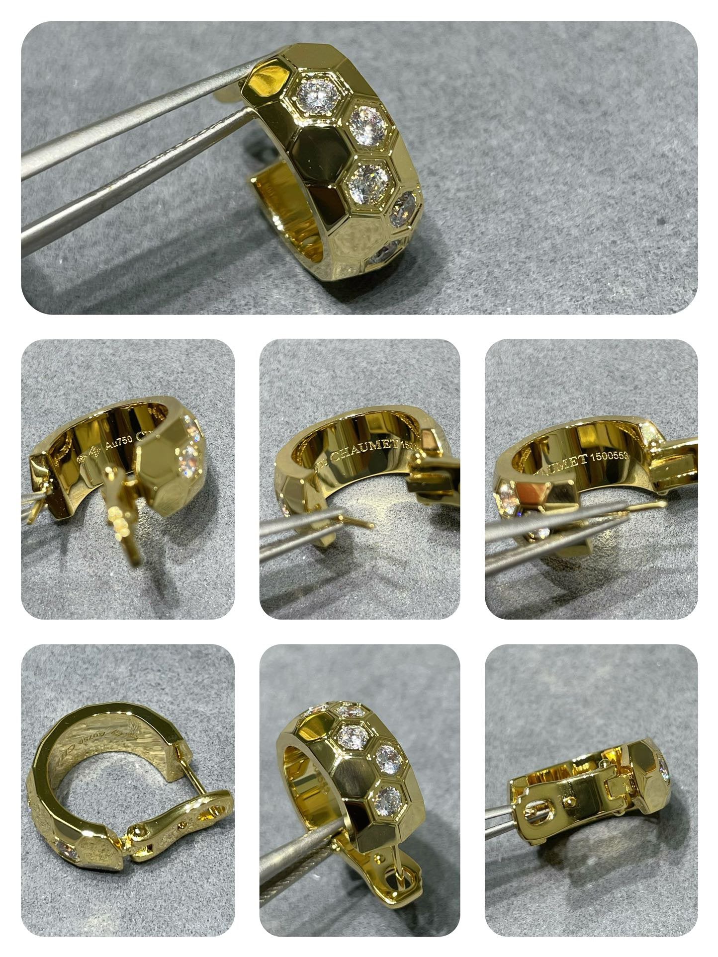 [Kincade Jewelrys]BEE LOVE DIAMOND HOOP EARRINGS