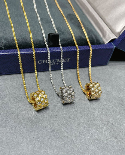 [Kincade Jewelrys]BEE LOVE DIAMOND PAVED 3 ROW NECKLACE