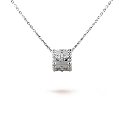 [Kincade Jewelrys] COLLIER PENDENTIF PERLEE EN ARGENT ET DIAMANTS 