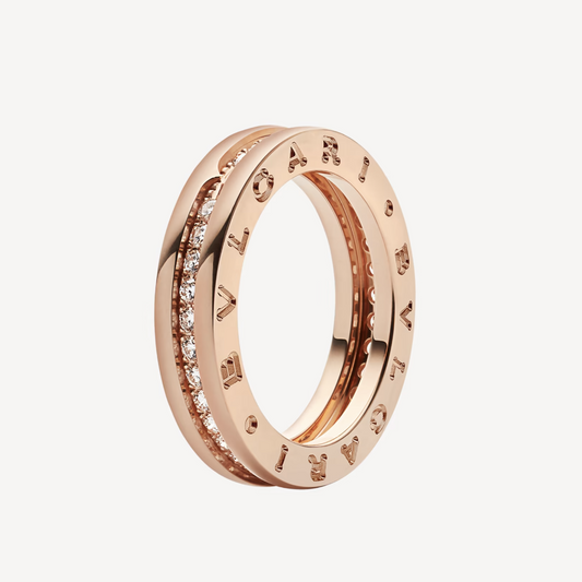 [Kincade Jewelrys]ZERO 1 ONE-BAND PAVED DIAMONDS ON THE SPIRAL RING