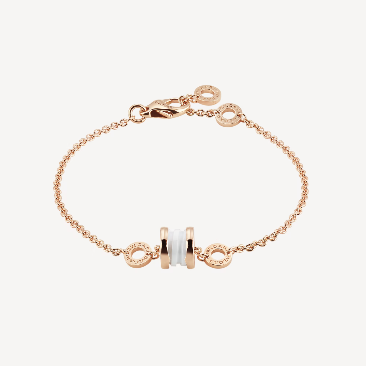 [Kincade Jewelrys]ZERO 1 SOFT PINK GOLD AND WHITE CERAMIC BRACELET