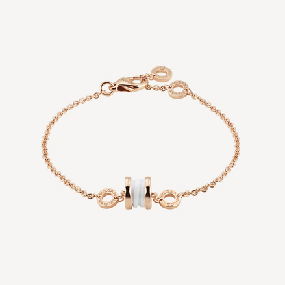 [Kincade Jewelrys]ZERO 1 SOFT PINK GOLD AND WHITE CERAMIC BRACELET