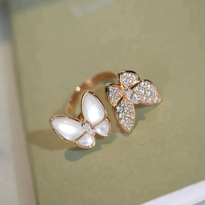 [Kincade Jewelrys]TWIN BUTTERFLY DIAMOND MOP RING