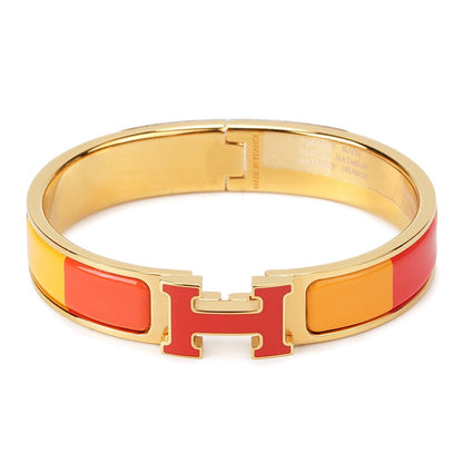[Kincade Jewelrys] Bracelet H en céramique arc-en-ciel orange