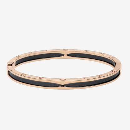 [Kincade Jewelrys]ZERO 1 PINK GOLD WITH BLACK CERAMIC BRACELET