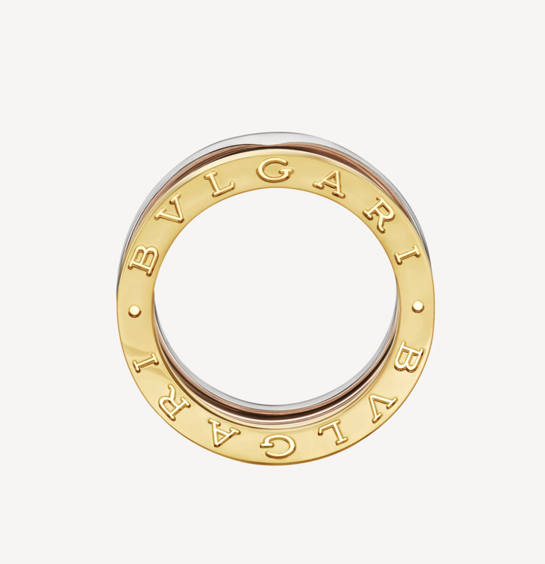 [Kincade Jewelrys]ZERO 1 THREE-BAND ROSE WHITE AND YELLOW RING