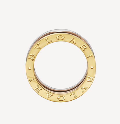 [Kincade Jewelrys]ZERO 1 THREE-BAND ROSE WHITE AND YELLOW RING