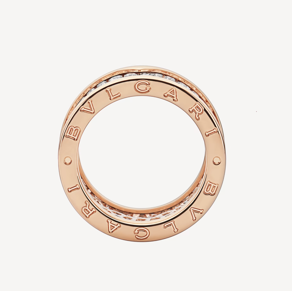 [Kincade Jewelrys]ZERO 1 WITH PAVED DIAMONDS ON THE SPIRAL RING