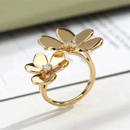 [Kincade Jewelrys]CLOVER COMOS GOLD DIAMOND RING