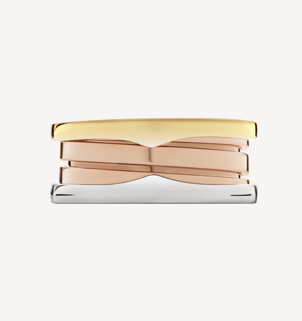 [Kincade Jewelrys]ZERO 1 THREE-BAND ROSE WHITE AND YELLOW RING