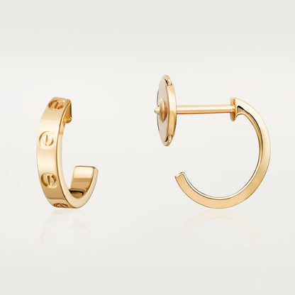 [Kincade Jewelrys]LOVE EARRINGS 2.65MM PINK GOLD