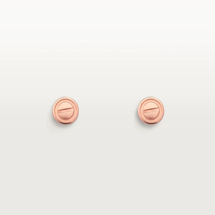 [Kincade Jewelrys]LOVE EARRINGS PINK GOLD 10MM