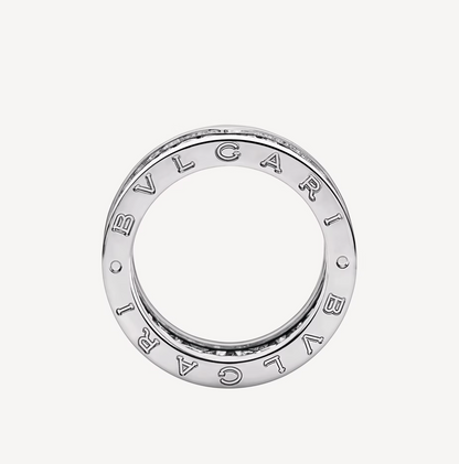 [Kincade Jewelrys]ZERO 1 WITH PAVED DIAMONDS ON THE SPIRAL RING