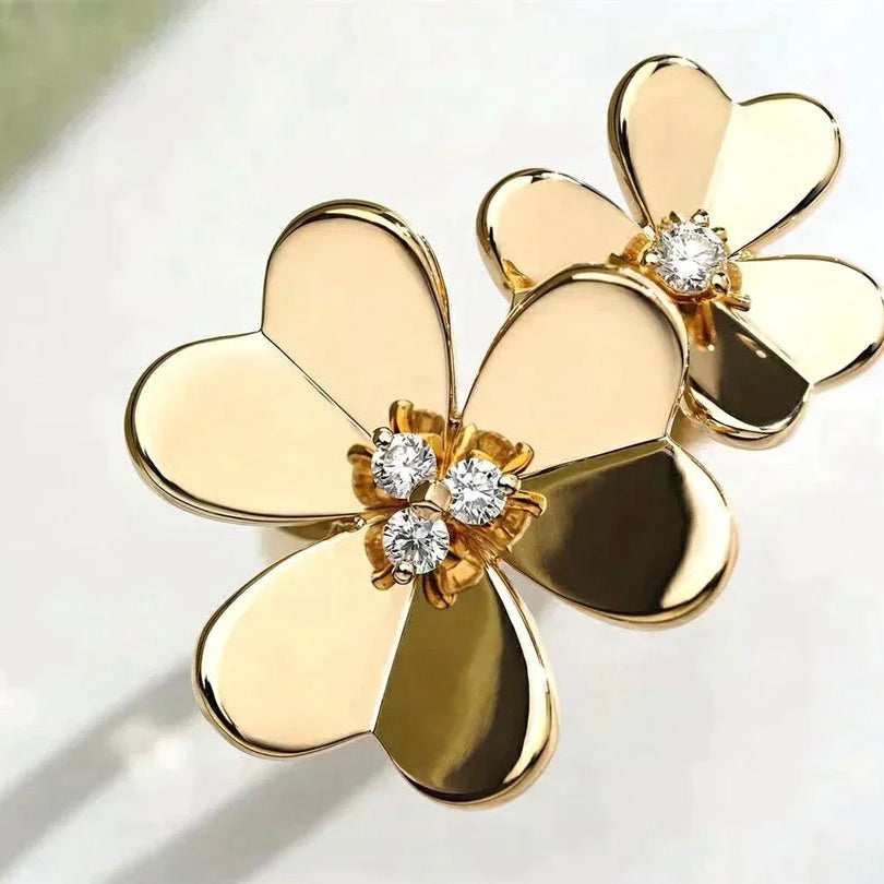 [Kincade Jewelrys]CLOVER COMOS GOLD DIAMOND RING