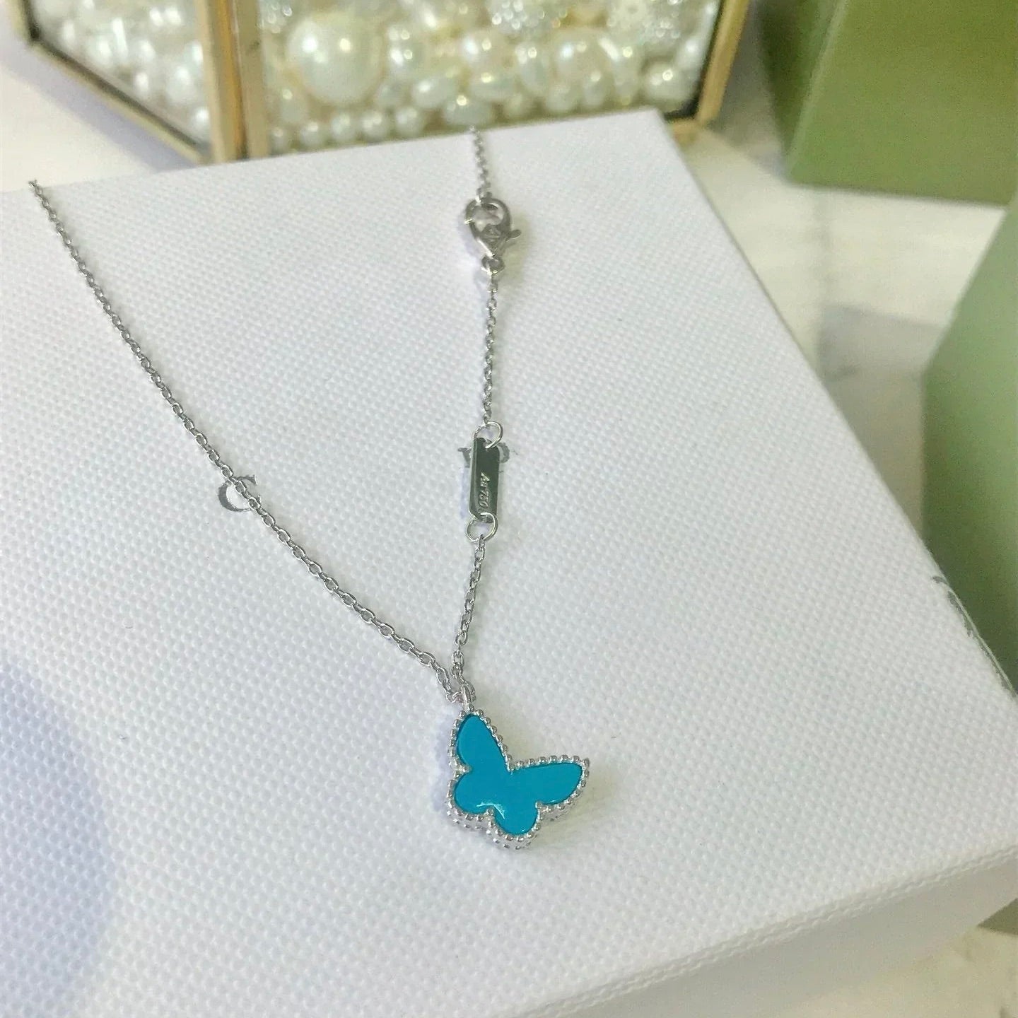 [Kincade Jewelrys]BUTTERFLY TURQUOISE BUTTERFLY BRACELET SILVER
