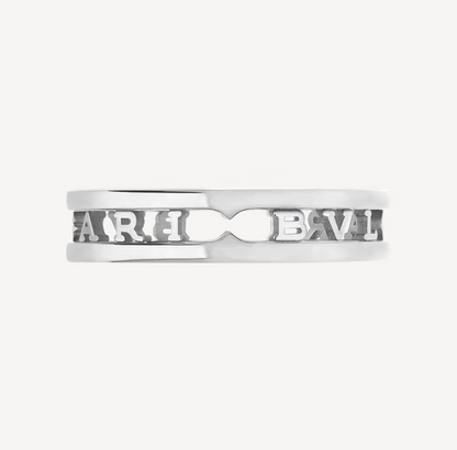 [Kincade Jewelrys]ZERO 1 ONE-BAND WITH OPENWORK LOGO SPIRAL RING